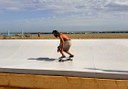 Surfing balancing technique on dry land - skating