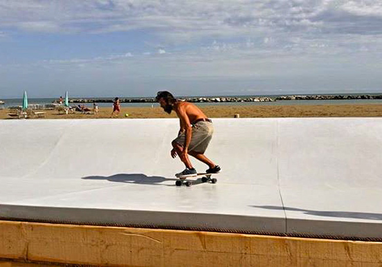 Surfing balancing technique on dry land - skating