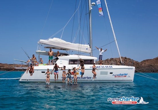 Catamaran sailing fun Corralejo to Lobos island.jpg