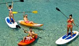 Catamaran sailing paddle surfing