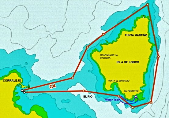Catamaran private sailing route map