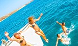jump off the catamaran and enjoy Atlantic waters