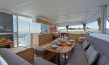 Dining area of catamaran Lagoon 421.jpg