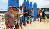 Intermediate surfing class in Corralejo