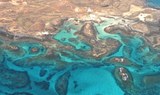 Lobos Island turquoise sea water