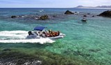 Water taxi to El Puertito Lobos Island
