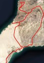 Costa Calma quad and buggy safari 4 hours route map