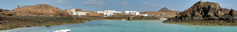 Scenic landscape of Lobos island