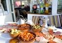Catamaran sailing lunch for passengers
