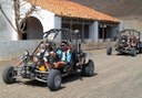 Jandia quad and buggy tour participants with dust goggles
