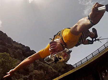 Gran Canaria bridge bungee jumping flip