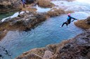 Gran Canaria coasteering jumping off water