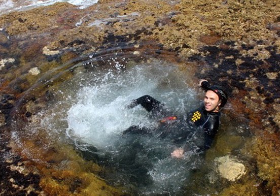 relaxing after Gran Canaria coasteering