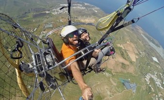 Paratrike over the Las Canteras beach