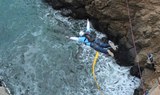 rope jumping in Gran Canaria cliff
