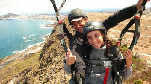 Tandem paragliding in Gran Canaria with guide