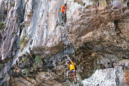 Gran Canaria ferrata ladder