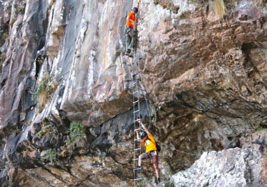 Gran Canaria ferrata ladder