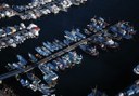helicopter view of Puerto Mogan in Gran Canaria