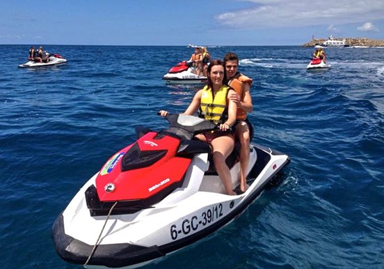 jet ski ride in Gran Canaria waters