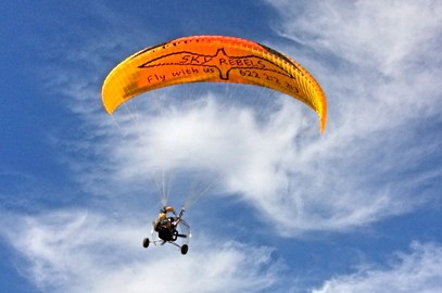 Paratrike in the Gran Canaria sky