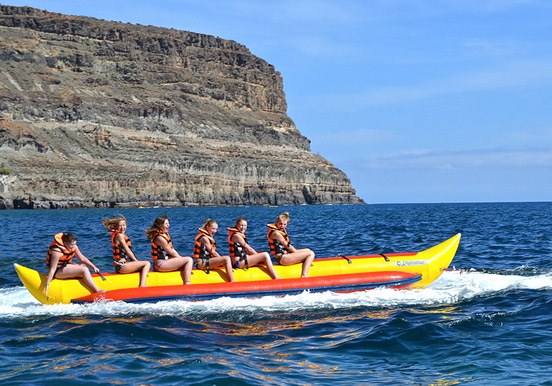 Banana boat in Gran Canaria
