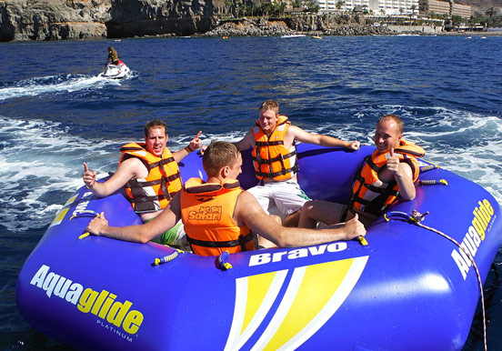 inflatable donut water sport in gran canaria