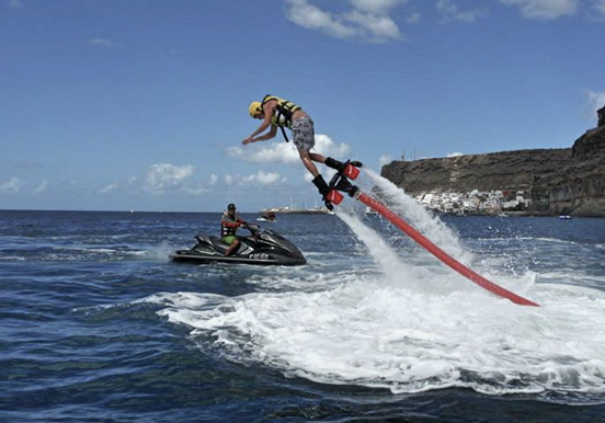 flyboarding like a dolphin