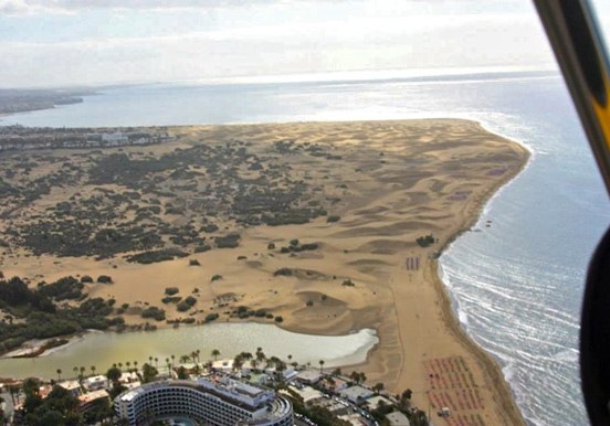 Paratrike view from above in Gran Canaria