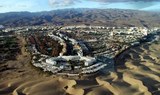 helicopter view of Gran Canaria sand dunes