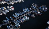 helicopter view of Puerto Mogan in Gran Canaria