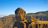 Helicopter view of Roque Nublo in Gran Canaria
