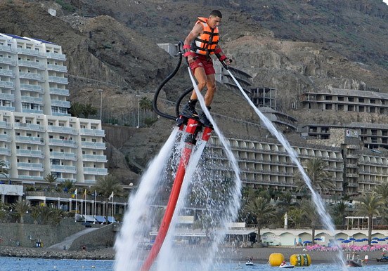 Flyboarding in Playa Mogan
