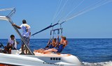 boat towing parasail