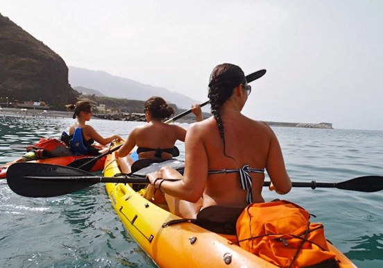 experience kayak adventure in La Palma coast