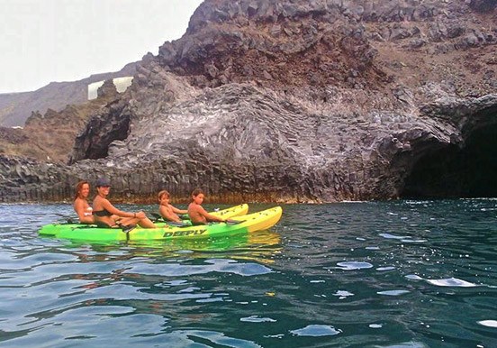 kayaking with children in La Palma