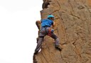 climbing steep rocks in La Palma