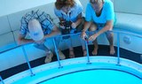 glass bottom viewing inside Fantasy boat in La Palma