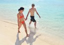enjoy the white sand beach and clear waters in Fuerteventura