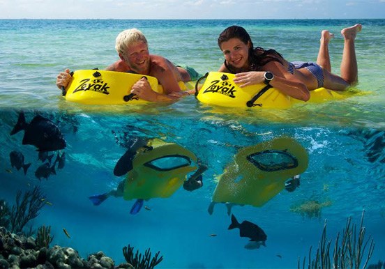 glass bottom snorkelling in Lanzarote