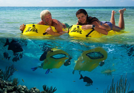 glass bottom snorkelling in Lanzarote