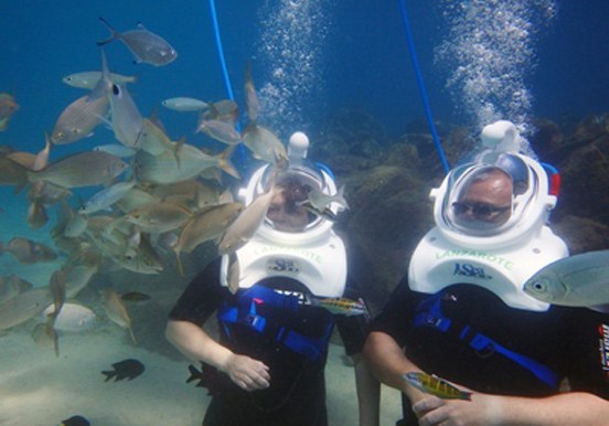 Sea trekking in Lanzarote