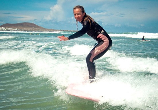 surfing Lanzarote waves