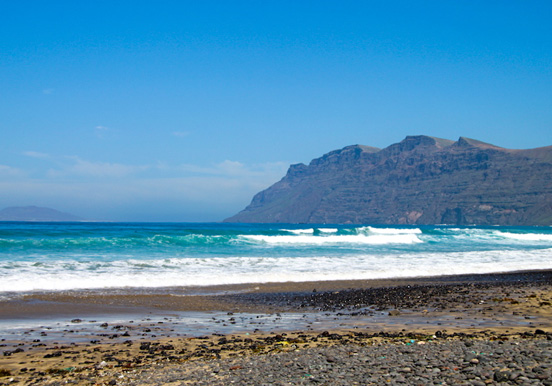 Lanzarote coast for surfing