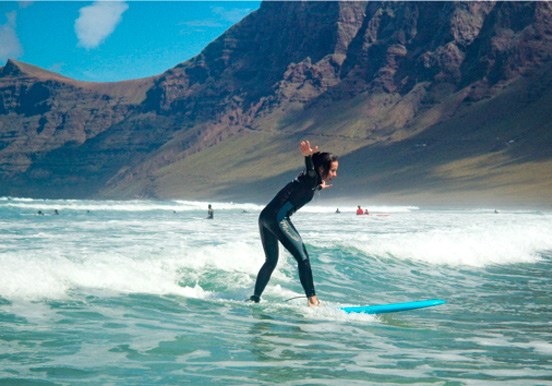 surfing in Lanzarote