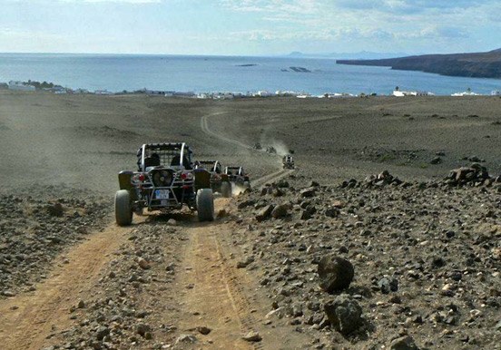 buggy tour on dirt roads of Lanzarote