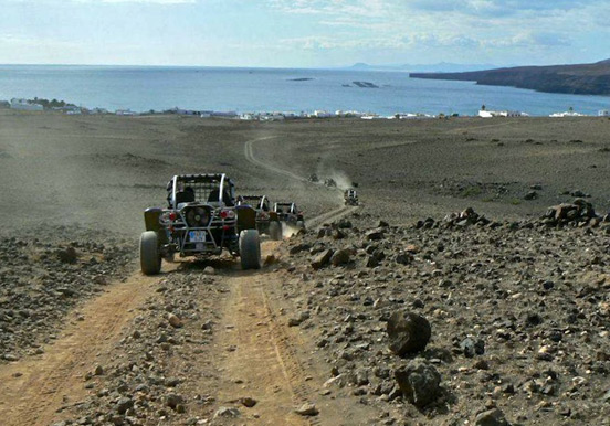 buggy tour on dirt roads of Lanzarote