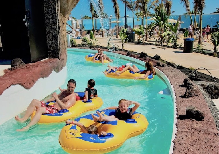 Floating on a lazy river Aqualava waterpark.jpg