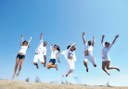 fun jump shot at Sand Dunes National Park in Corralejo