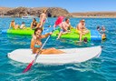 enjoy the Papagayo bay under the sun in kayak and floating mattress